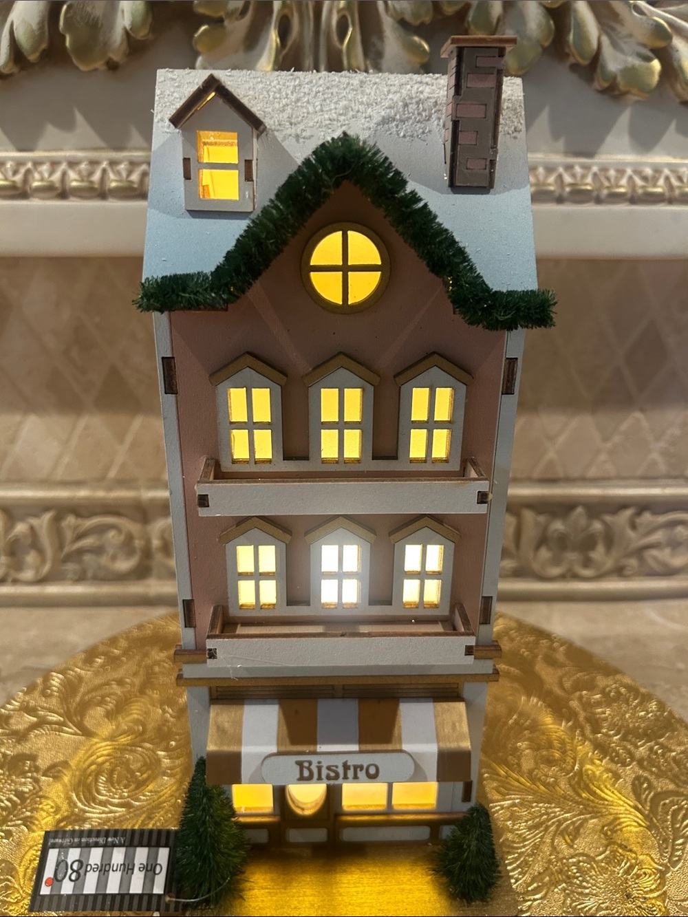 NWT Bistro Decorative Miniature House - Pink and White